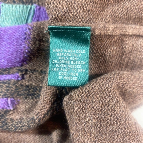 Ralph Lauren Brown and Purple Sweater - Picture 5 of 10